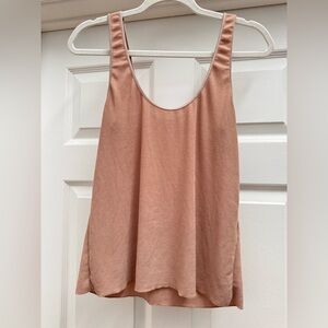 Zara Tan Sheer Ribbed Tank Top